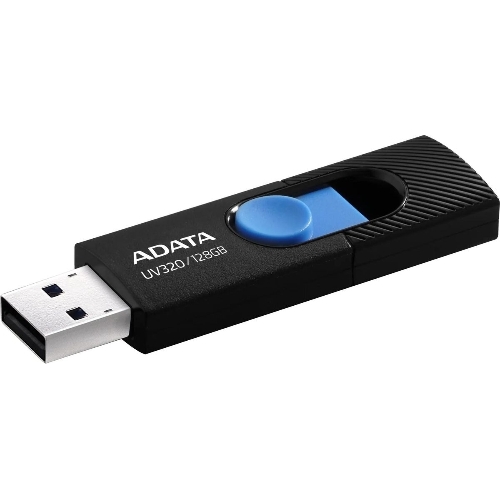 Флешка USB ADATA UV320 (AUV320-128G-RBKBL), 128Gb, USB 3.2, R/W 100/30, черный/голубой