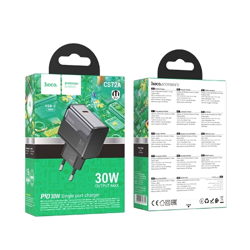 Сетевое зарядное устройство HOCO CS72A 1Type-C PD30W Midnight черный