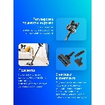 Пылесос вертикальный Dreame Cordless Vacuum Cleaner R10 Pro черный, питание от аккумулятора, 150 Вт, уборка сухая, пылесборник 0.6 л