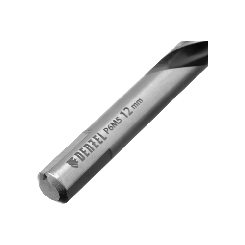 Сверло спиральное по металлу Denzel 12 x 151мм, Р6М5, Golden Tip, многогранная заточка