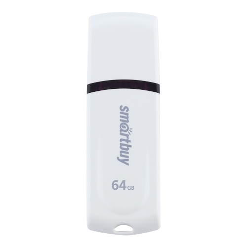 Флешка USB Smartbuy Paean white (SB64GBPN-W), 64Gb, USB 2.0, R/W 25/15, белый