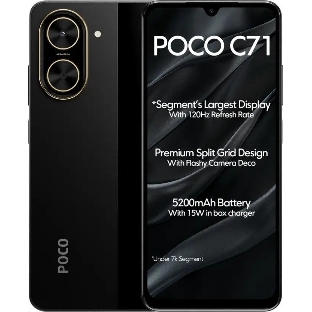 Смартфон POCO C71 RU 3/64Gb черный