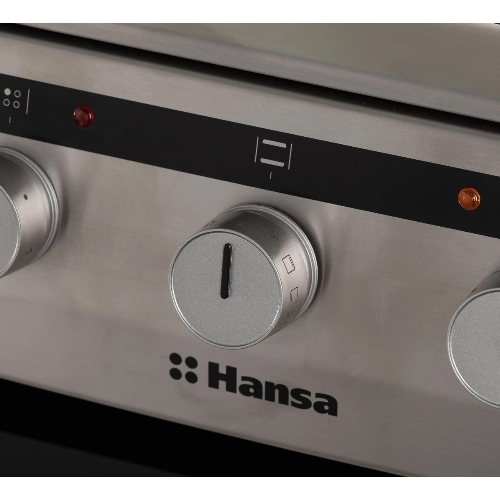 Плита электрическая Hansa FCCX64000 серебристый, конфорок 4 шт, духовка 69 л, 60 см x 85 см x 60 см