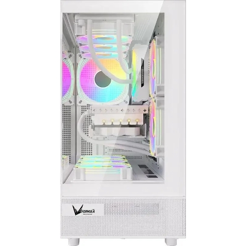 Компьютерный корпус Aerocool/Formula Crystal Z8 белый без БП ATX 9x120мм 7x140мм 1xUSB 2.0 1xUSB 3.0 1xUSB3.1 audio bott PSU