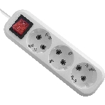 Удлинитель с заземлением Defender L330 16 А, 5 м, заземление, выключатель