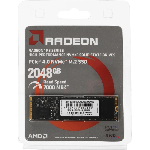 Накопитель SSD AMD PCIe 4.0 x4 2Tb R3MP42048G8 Radeon M.2 2280