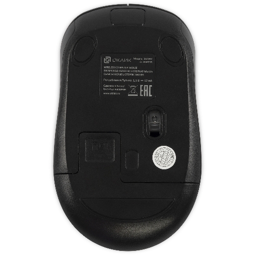 Мышь беспроводная Oklick 310MW черный/красный, 3200 dpi, радиоканал, USB, кнопки - 4