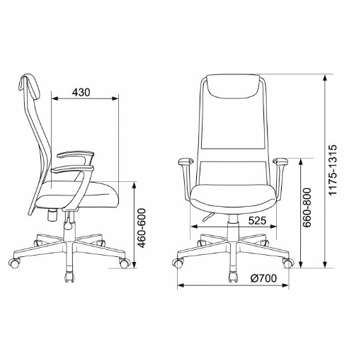 Кресло Бюрократ KB-8/BLACK TW-01 TW-11 черный, сетка