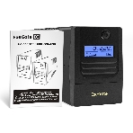 Источник бесперебойного питания ExeGate Smart LB-650.LCD.AVR.2SH (650VA/390W, LCD, AVR, 2*Schuko, батарея 12V 7Ah, черный)
