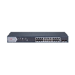 Коммутатор Hikvision DS-3E0526P-E/M, 24×1 Гбит/с PoE+ + 2×1 Гбит/с SFP, неуправляемый