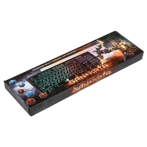 Клавиатура проводная Dialog Gan-Kata KGK-17U BLACK - игровая с RGb-подсветкой, USB, черная