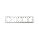 Рамка 5-местная IEK BRITE РУ-5-Бр DECOR 3D-форма белый