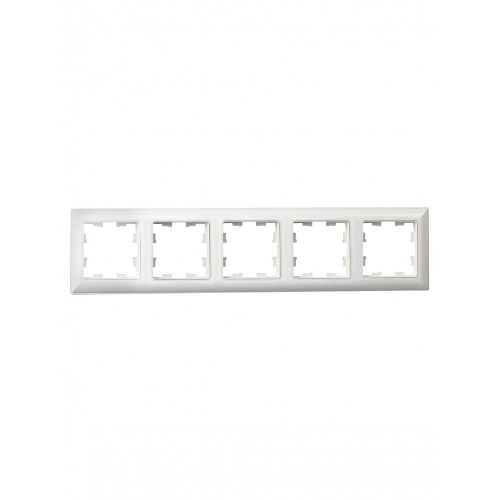 Рамка 5-местная IEK BRITE РУ-5-Бр DECOR 3D-форма белый