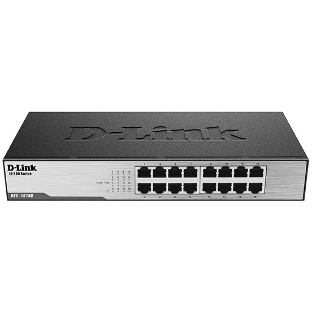 Коммутатор неуправляемый D-Link DES-1016D/I1A с 16 портами 10/100Base-TX