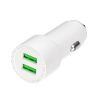 Автомобильное зарядное устройство Maxvi CCM-PS242 белый 2.4A 12W, 2xUSB