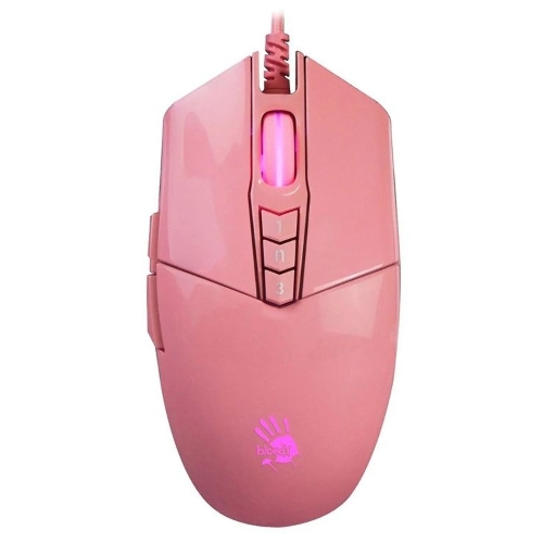 Мышь проводная A4Tech Bloody P91s розовый, 8000 dpi, USB, кнопки - 8