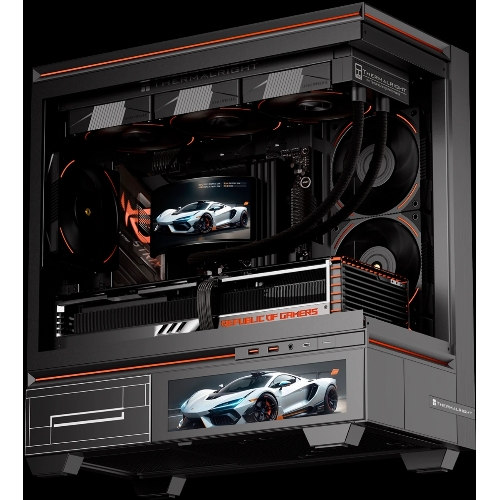 Водяное охлаждение для процессора Thermalright Rainbow Vision 360 Turbo (360mm, LED, Black, ARGB/Fans: 3x120mm, 120.38CFM, 44.7dBA, 3000RPM/Pump height 86mm, 6400RPM, Rad thickness 27mm/S: 1700, 1200, 1851, 115X, 2011, 2066, AM5, AM4)