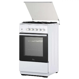 Плита Газовая Flama N FG 24239 W белый (стеклянная крышка) реш.чугун