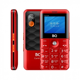 Мобильный телефон BQ 2006 Comfort красный/черный
