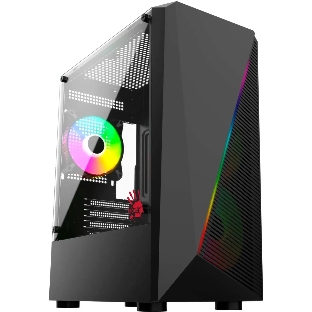 Компьютерный корпус Bloody BD-CC102F черный без БП mATX 2x120мм 2xUSB 2.0 1xUSB 3.0 audio bott PSU