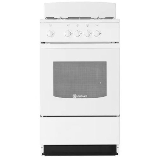 Плита газовая De Luxe 5040.45Г (Щ) -001 белый, конфорок 4 газовых, духовка 46 л, 50 см x 85 см x 50 см