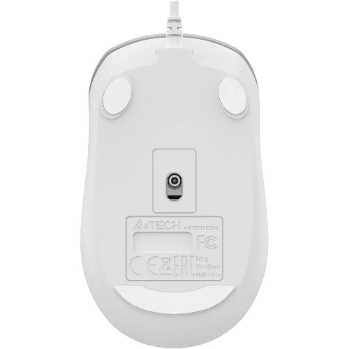 Мышь проводная A4Tech Fstyler FM26S серебристый/белый, 1600 dpi, USB, кнопки - 4