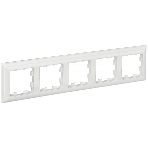 Рамка 5-местная IEK BRITE РУ-5-Бр DECOR 3D-форма белый