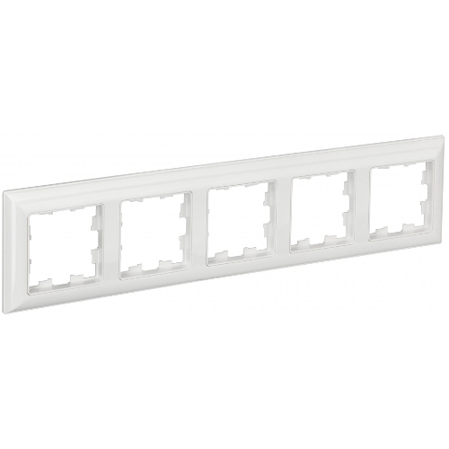 Рамка 5-местная IEK BRITE РУ-5-Бр DECOR 3D-форма белый