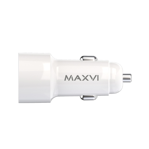 Автомобильное зарядное устройство Maxvi CCM-PS242 белый 2.4A 12W, 2xUSB
