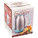Чайник Energy E-202 (1.8 л, диск) стальной бело-голубой