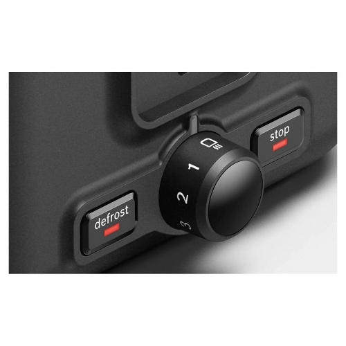 Тостер Bosch TAT3P423 черный, 970 Вт, 2 слота