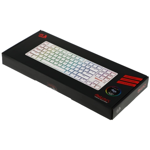 Клавиатура беспроводная Redragon Anubis беспроводная, USB, Bluetooth/Радиоканал, белый