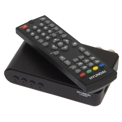 Приставка для цифрового ТВ Hyundai H-DVB200 черный, DVB-T2, DVB-T, DVB-C, HDMI, USB 2.0