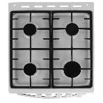 Плита Газовая Flama N FG 24239 W белый (стеклянная крышка) реш.чугун