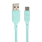 Кабель USB-A to Type-C, silica gel, 1м, 3A, 18W (blue)