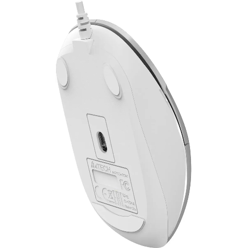 Мышь проводная A4Tech Fstyler FM26S серебристый/белый, 1600 dpi, USB, кнопки - 4