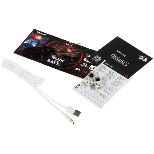 Клавиатура беспроводная Redragon Anubis беспроводная, USB, Bluetooth/Радиоканал, белый