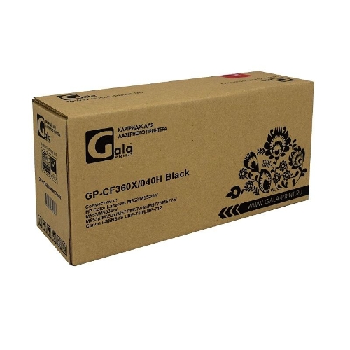 Картридж лазерный GalaPrint GP-CF360X/040H (№508X) черный (12500 стр) для HP Color LaserJet M552/M552dn/M553/M553dn/M553n/M553x/M577/M577dn/M577f/M577c/Canon i-SENSYS LBP-710/LBP-712