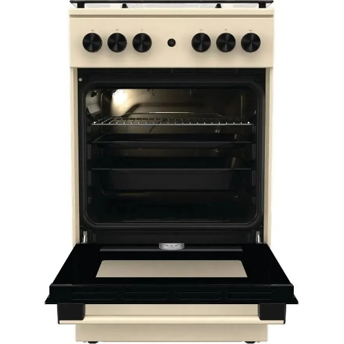 Плита газовая Gorenje GG5A21BEF бежевый, конфорок 4 газовых, духовка 70 л, 50 см x 85 см x 59.4 см