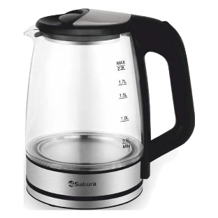 Чайник электрический Sakura SA-2722BK 2,2л,стекло,черный