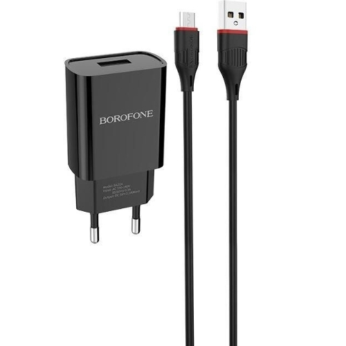 Сетевое зарядное устройство BOROFONE (6931474702135) для micro USB BA20Am черный