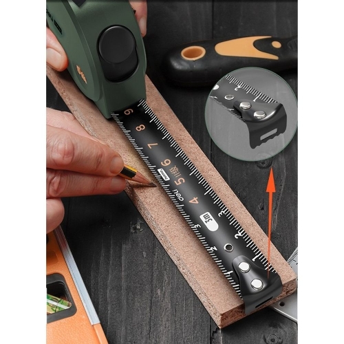 Измерительный и разметочный инструмент Deli Рулетка Home Series Green HT8316L 3м х 16мм, эксклюзивный дизайн, корпус - высококачественный софттач пластик