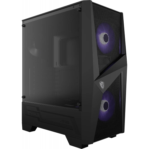 Компьютерный корпус MSI MAG FORGE 100M/mid-tower, ATX, tempered glass side panel/2x RGb 120мм & 1x 120мм fans inc./MAG FORGE 100M