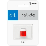 Флешка USB Smartbuy LARA Red (SB64GBLARA-R), 64Gb, USB 2.0, R/W 15/5, красный/белый