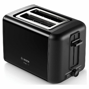 Тостер Bosch TAT3P423 черный, 970 Вт, 2 слота