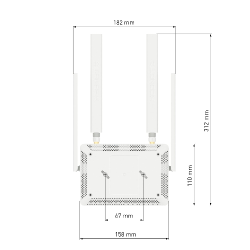 Роутер беспроводной Keenetic Runner 4G (KN-2212) с модемом 4G, Mesh Wi-Fi N300 и 4-портовым Smart-коммутатором