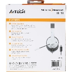 Гарнитура A4Tech HU-10 чёрный/белый, проводная