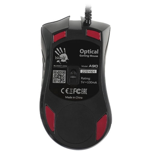 Мышь проводная A4Tech Bloody A90 черный, 6200 dpi, USB, кнопки - 8