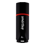 Флешка USB Smartbuy Crown black (SB4GBCRW-K), 4Gb, USB 2.0, R/W 25/15, черный/красный