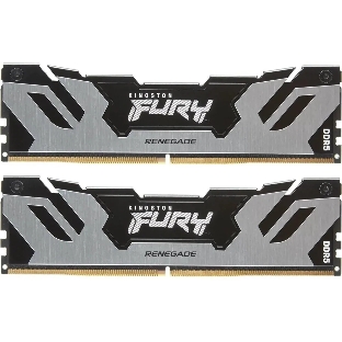 Оперативная память Kingston Fury Renegade, DDR5, 32Gb (2x16Gb), 7600MHz, CL38, DIMM, с радиаторами, серебристый/черный